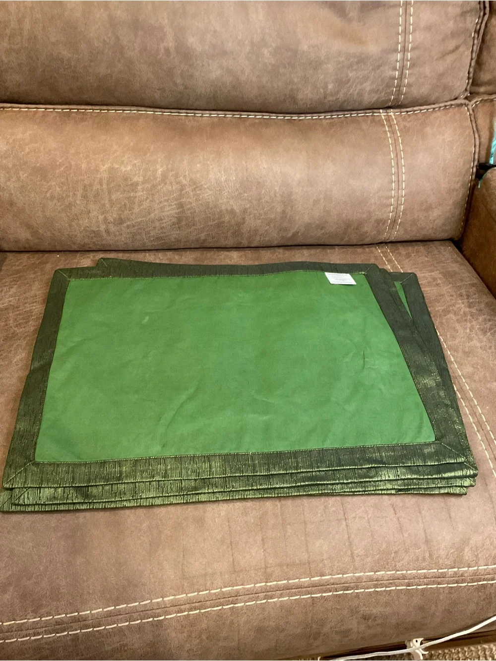 Crate & Barrel Tavia Emerald Placemats